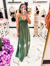 Havana Days Halter Maxi Dress (Olive)