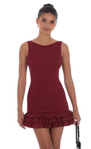 Let Me Adore You Mini Dress (Maroon)