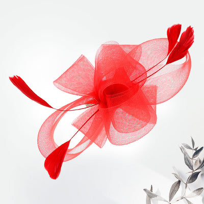 Box Seats Fascinator (Red)