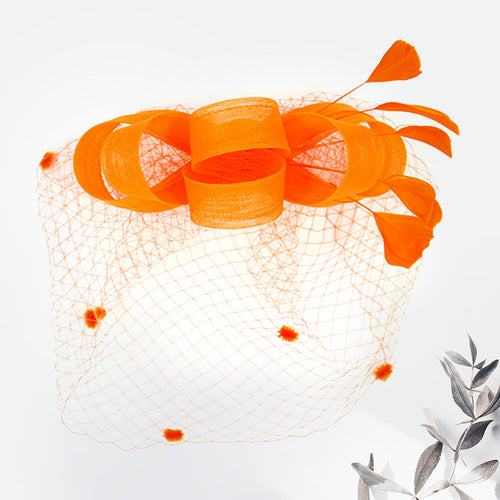 Making My Bets Fascinator (Orange)