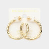 Evelyn Crushed Hoop Earrings (Gold)