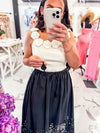 Seashell Drawstring Summer Skirt