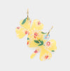 Raven Floral Dangle Earrings (Yellow)