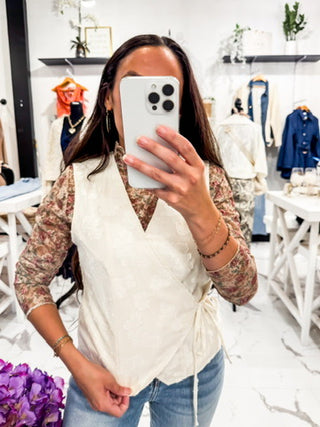 Crème de la Cool Embroidery Vest (Cream)