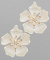 Amelia Floral Earrings (White)