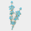 Gabriella Cluster Dangle Earrings (Aqua)