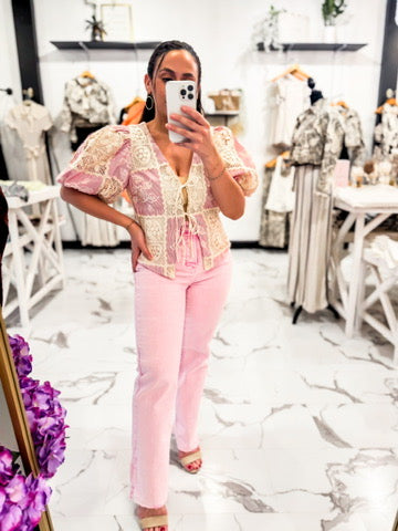 Cotton Candy Kiss Pink Jeans