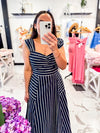 Saratoga Soiree A Line Dress (Navy)