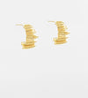 Liz Wavy Textured Earrings (Gold)