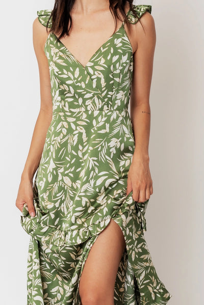 Ready For My Season Maxi Dress (Olive Cream)