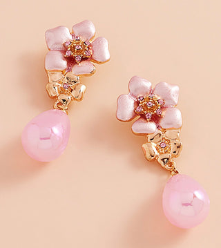 Vanessa Stone Teardrop Earrings (Pink)