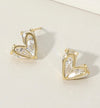 Amora Heart Stud Earrings (Gold)