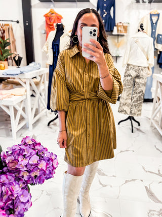 How to Style A Shirt Dress with Tall Boots