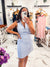 Prep Talk Mini Stripe Dress Blue