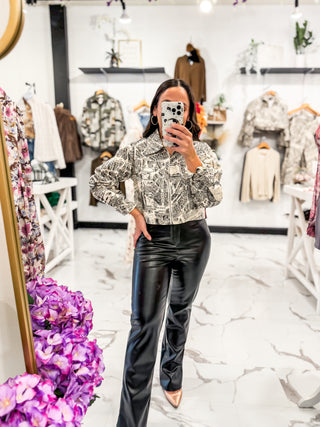Paris inspired Women Cropped Jacket 