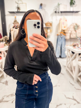 All She Is Long Sleeve Top (Black)