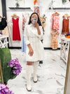 Secret Crush Collard Dress (Off White)