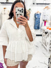 A Total Flirt Ruffle Blouse (Off White)