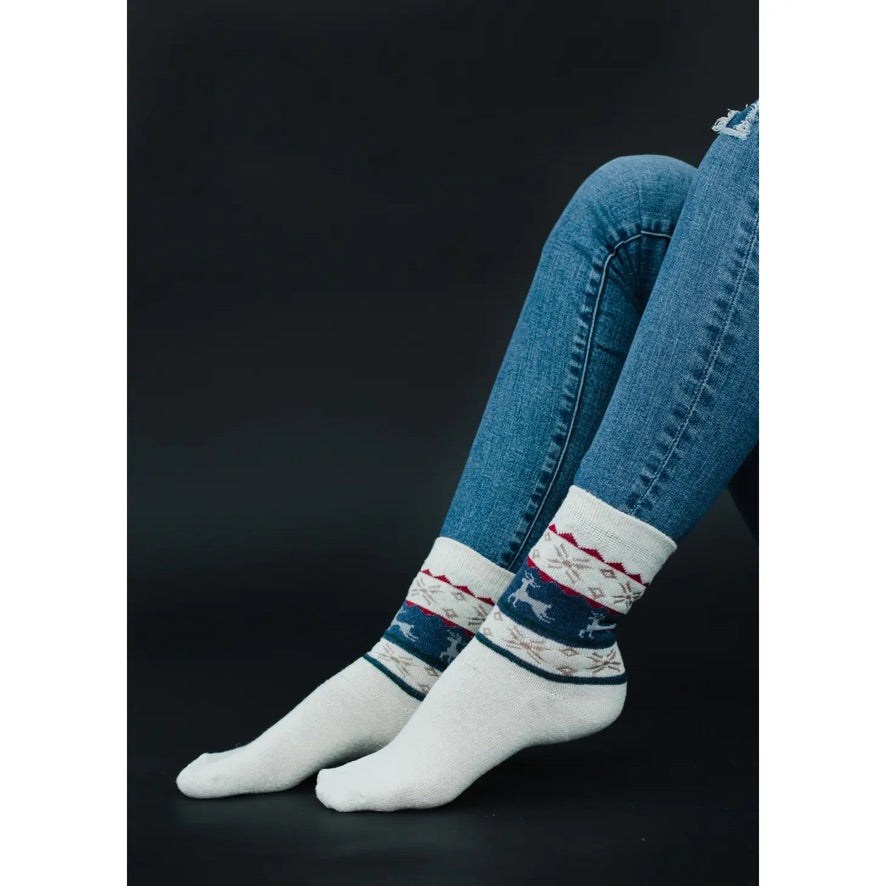 Dasher Pattern Socks (Cream)