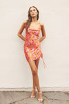 She's Glowing Ruching Dress (Orange)