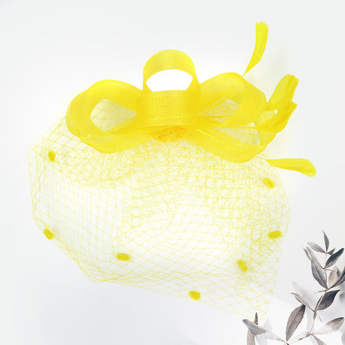 Making My Bets Fascinator (Yellow)