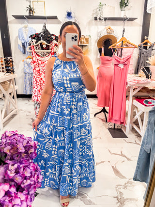 Barefoot in Paradise Printed Set Blue