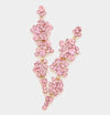 Gabriella Cluster Dangle Earrings (Pink)