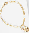 Vida Paperclip Chain Bracelet (Gold)