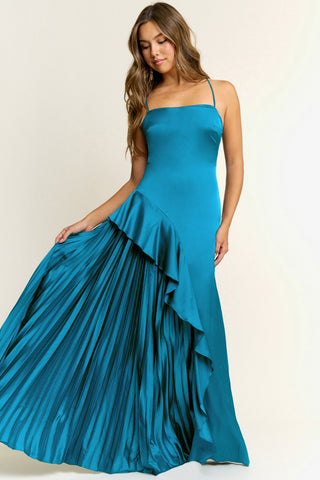 Mariposa Ruffle Maxi Dress (Dark Aqua)
