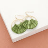 Hazel Wrapped Dangle Earrings (Olive Green)