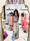 Paradise Inn Printed Wide Leg Pants (Multi)