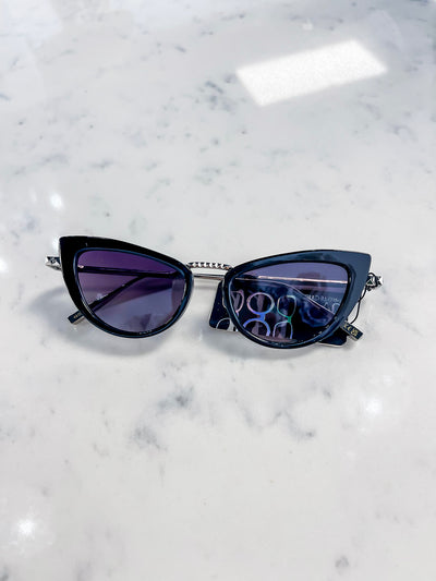 Addison Cateye Sunglasses (Silver)