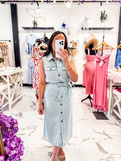 How to Style a Denim Dress