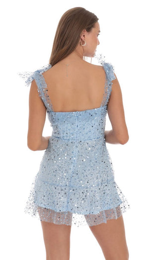 Evermore Sequin Mini Dress (Sky Blue)