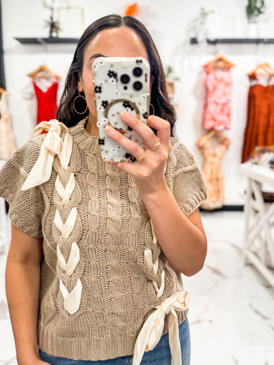 Falling For This Sweater Vest (Taupe)