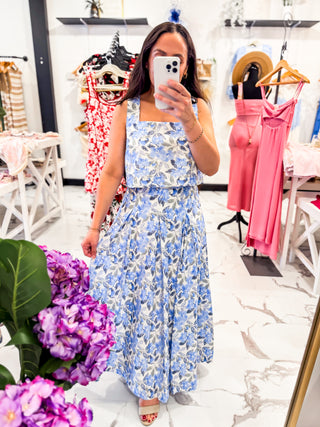 Boxy Crop Top and Full Skirt Set 