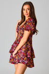Tammy Ruffle Mini Dress (Forbidden) - Buddy Love
