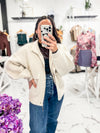 Luxe Cream Women Fall & Winter Jacket