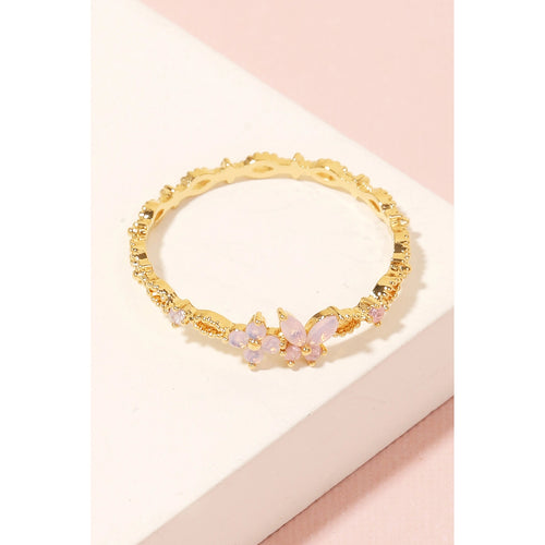 Bella V Boutique Dainty Floral Gold Ring 