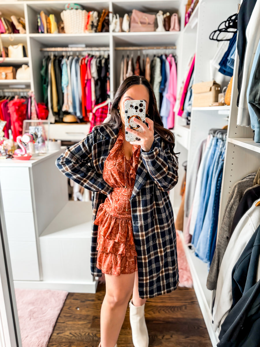 Bella V Boutique Bella V Plaid Coat 
