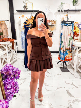 Sweet Expresso Duo Skirt Set (Chocolate)