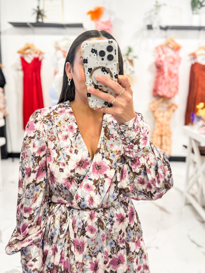 Cafe De Flore Floral Wrap Dress (Multi)