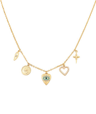 River Charm Necklace (Gold)