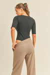 Crazy About You Seamless Bodysuit (Black)