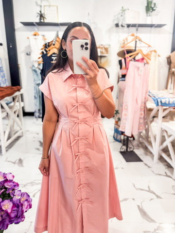 Summer Pink Office Dress