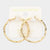 Jenny Textured Hoop Earrings (Gold)