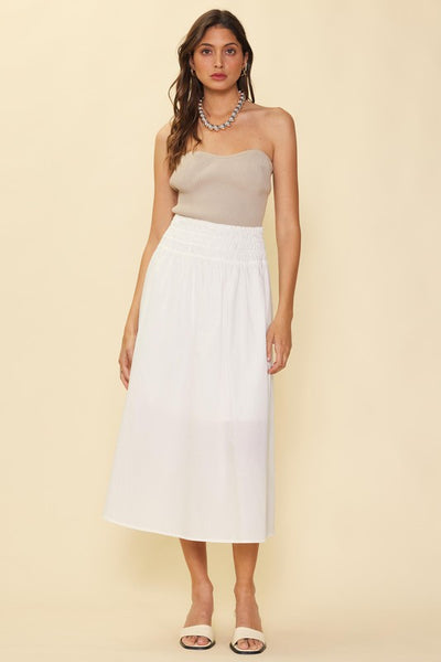 Cool Girl Sweetheart Bandeau Top (Taupe)