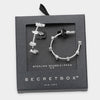 Chloe Embellished Hoop Earrings (Sliver)