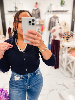 Always Reliable Knit Cardigan (Navy)