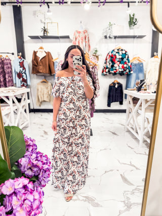 Brunch In The Caribbean Printed Dress in White